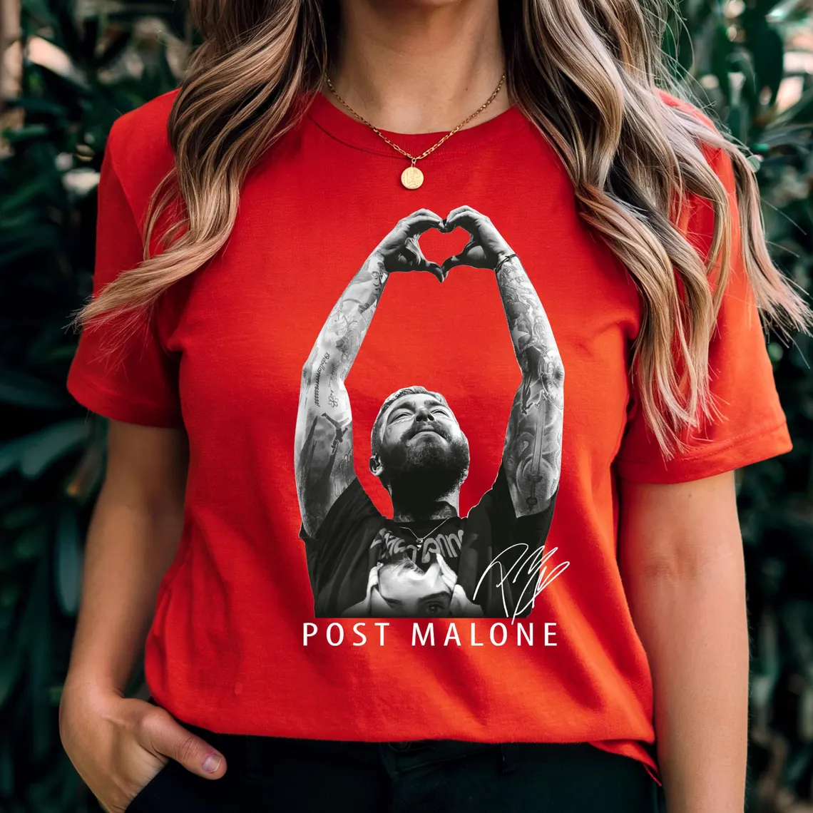 Post Malone Rap Music 2025 Tour T-shirts