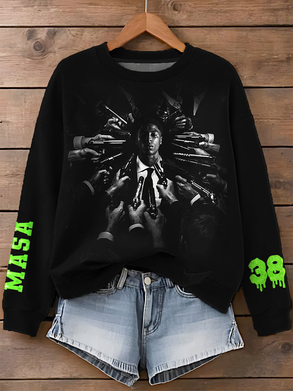 Young Boy Masa Tour 2025 Printed Long Sleeve Casual Top