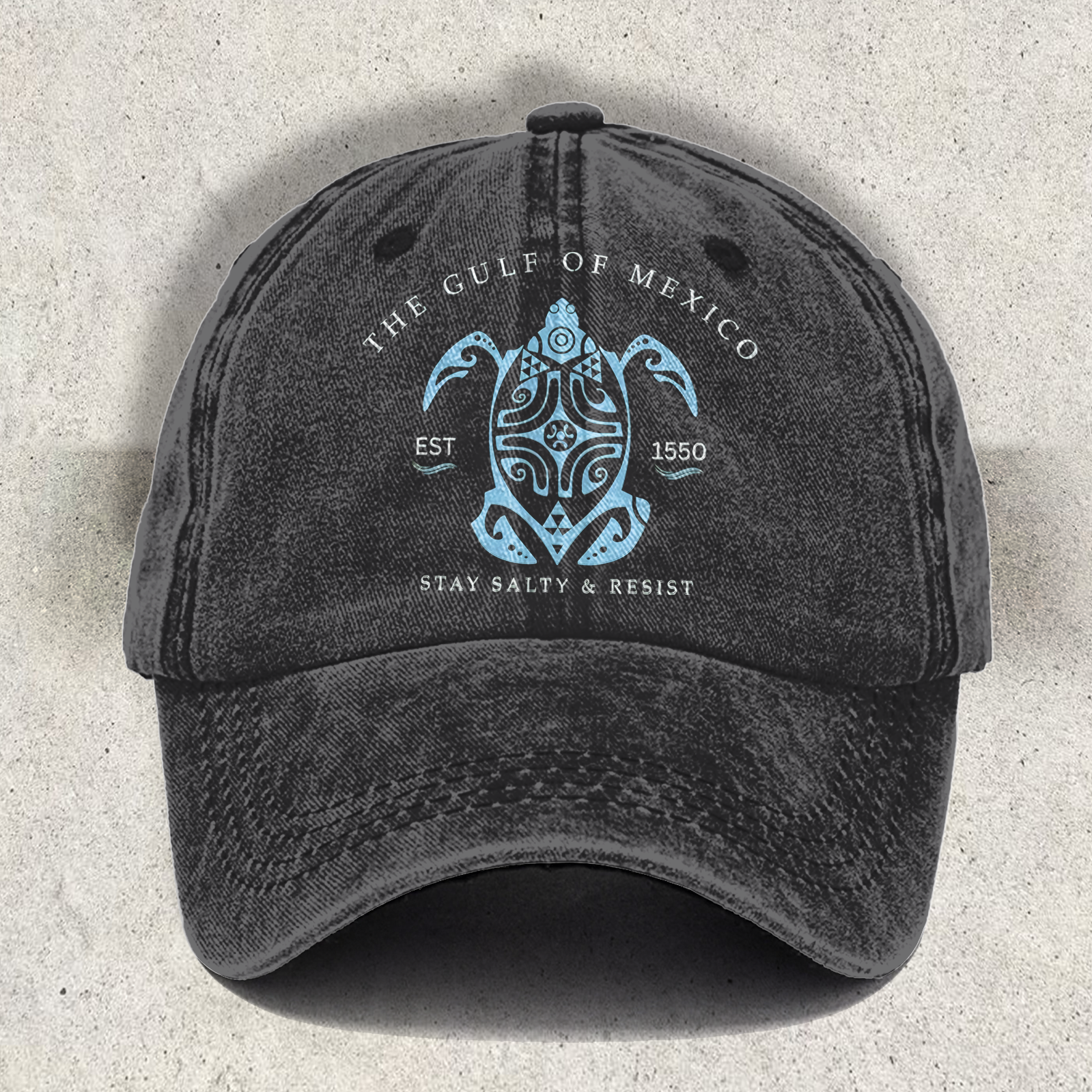 Gulf of Mexico Stay Salty Printed Baseball Cap