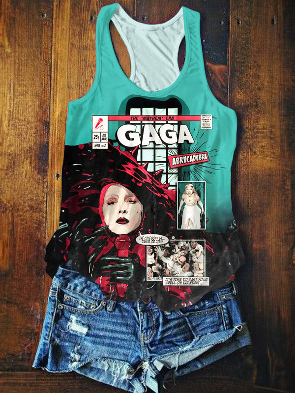 Lady Gaga Tour 2025 Shirt Printed Casual Tank Top