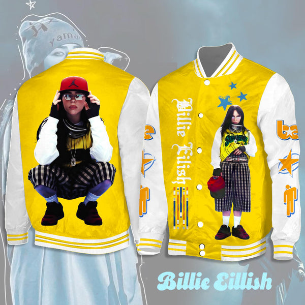 Billie Eilish Hit Me Hard And Soft Tour Shoulder Baseball Jersey