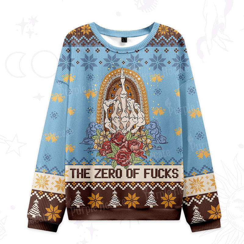 Purplehecate The Zero of Fucks Blessed Bones Ugly Christmas Sweatshirts