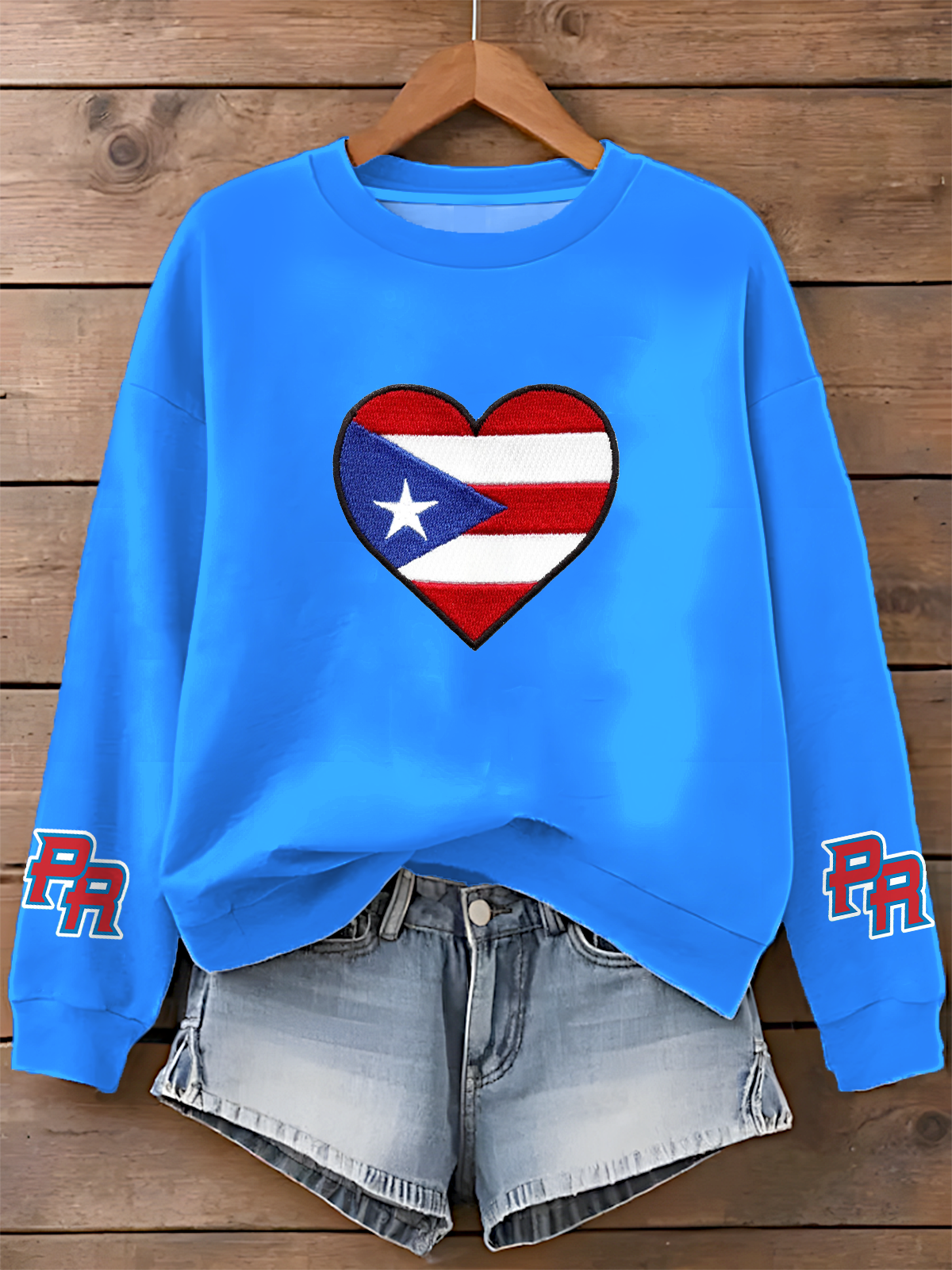 Puerto Rico Printed Long Sleeve Casual Top（19）