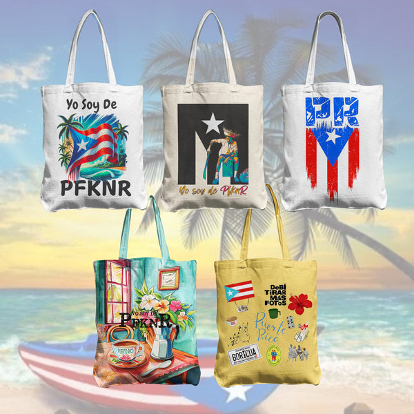 Puerto Rico Shoulder Zipper Canvas Bag（Best Seller）