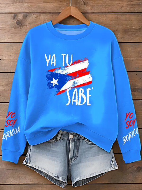 Puerto Rico Singer Benito Bowl Printed Sweatshirt（05）