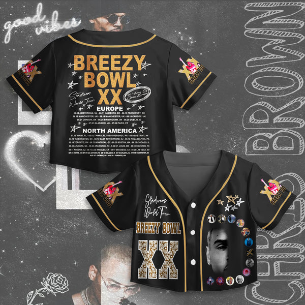 Chris Brown Tour Crop Top Jersey