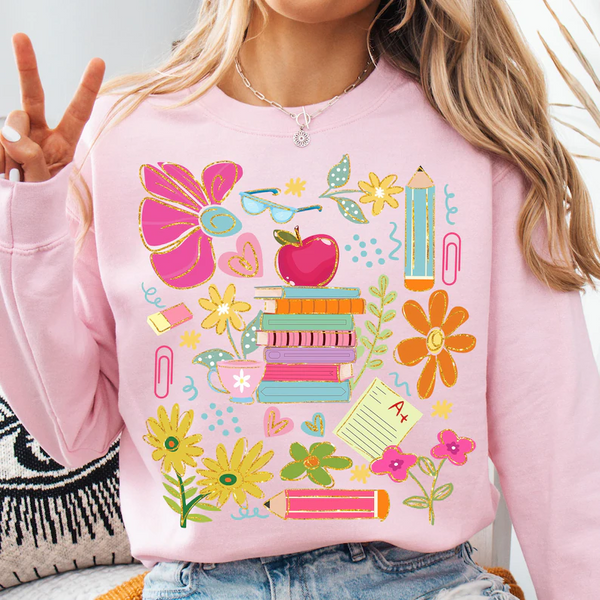 Boho Floral Teacher Sweatshirt