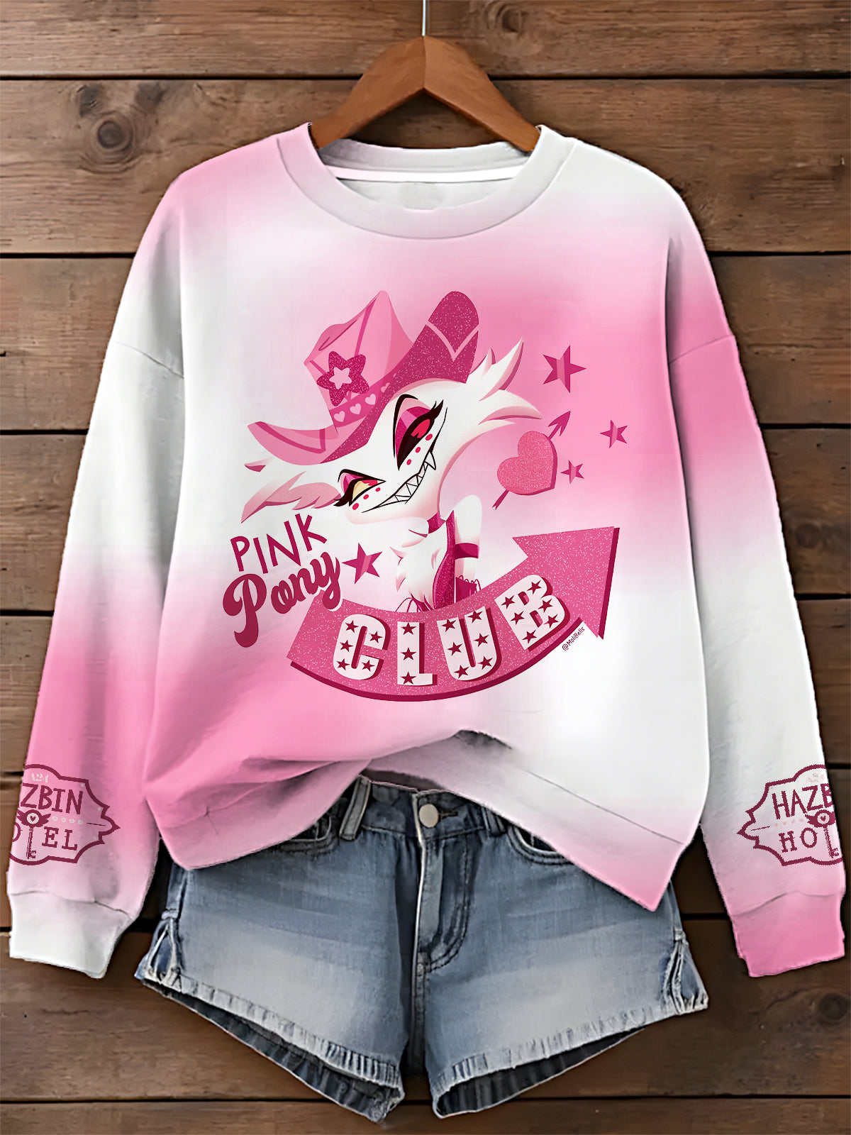 Hazbin Hotel Printed Long Sleeve Casual Top