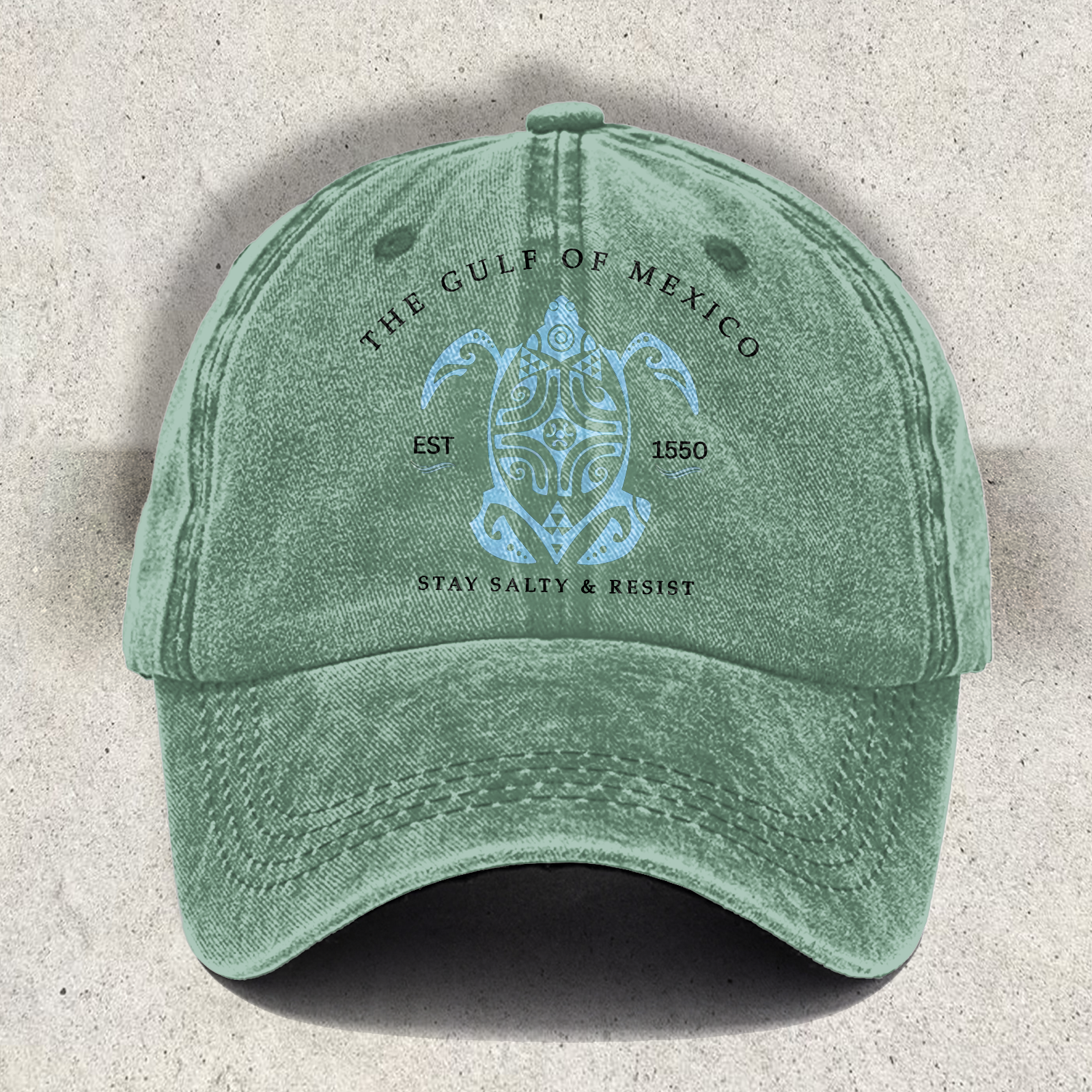 Gulf of Mexico Stay Salty Printed Baseball Cap