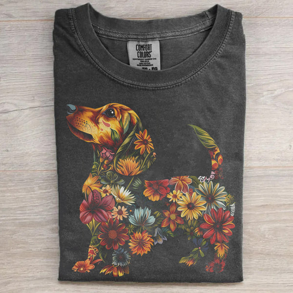 Floral Dachshund Vintage T-shirt/Sweatshirt