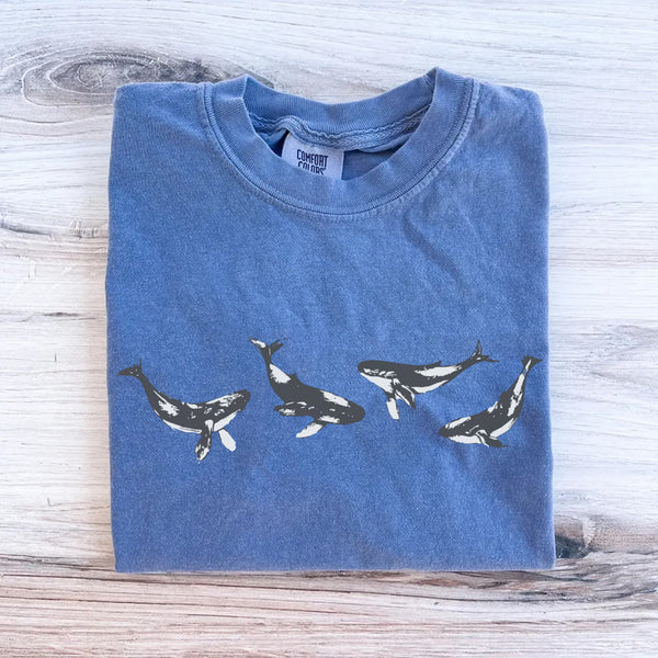 Vintage Whale Comfort Colors T-shirt