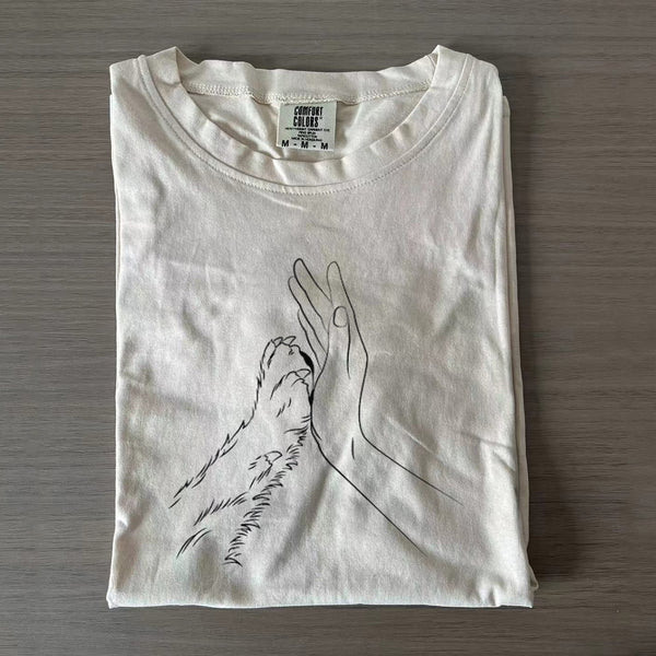 Human Hand and Paw T-Shirt