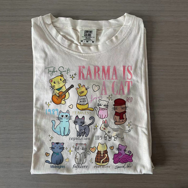 Karma Is A Cat T-shirt