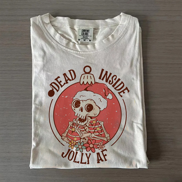 Jolly Skeleton Christmas T-shirt