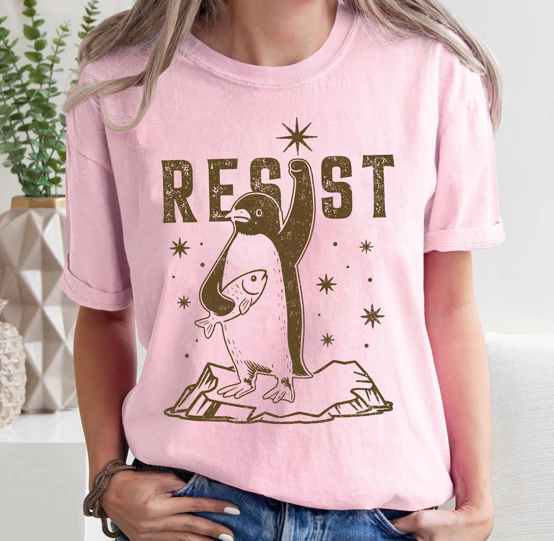 Penguins Against Tariffs T-shirts