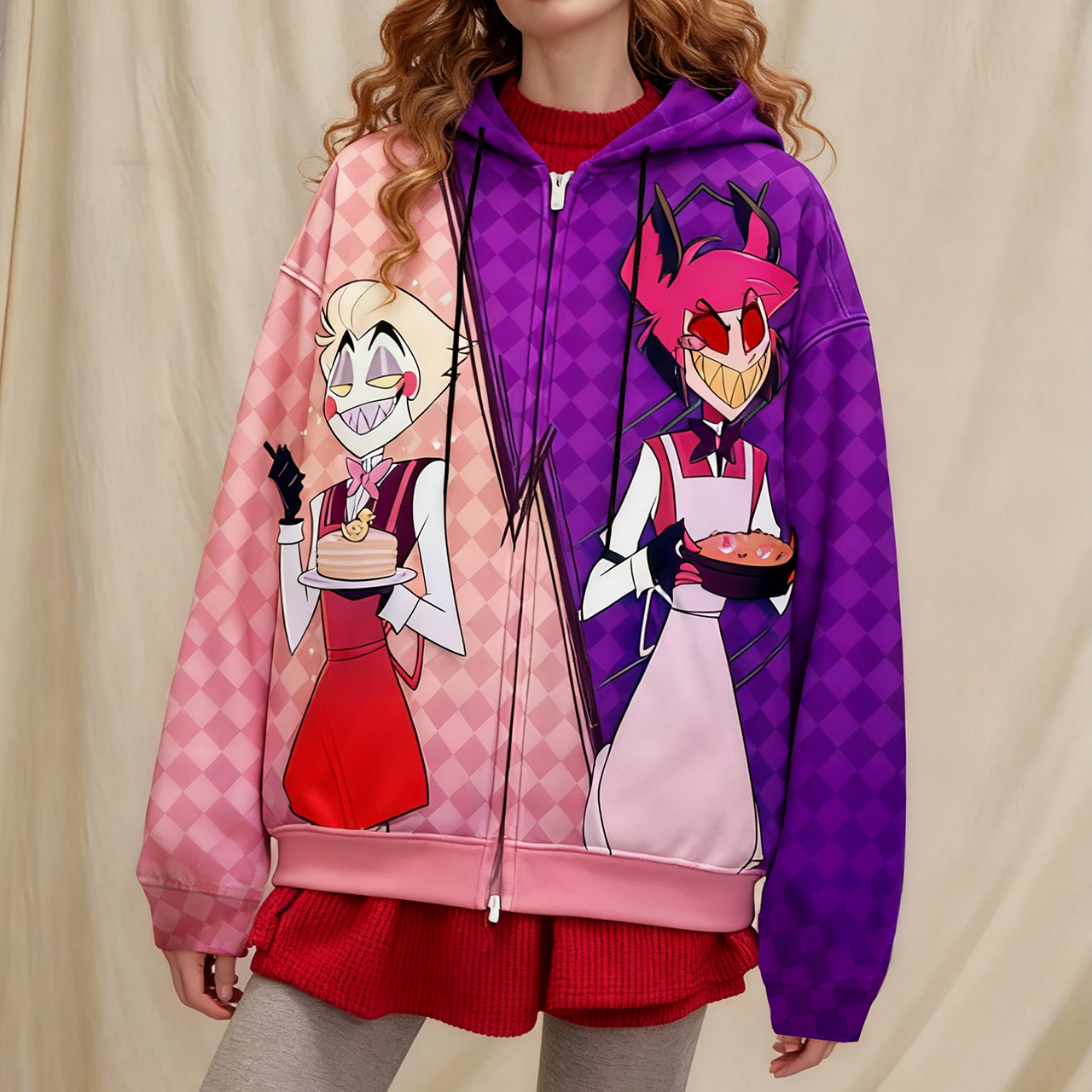 Hazbin Hotel Zippered Sweatshirt Jacket