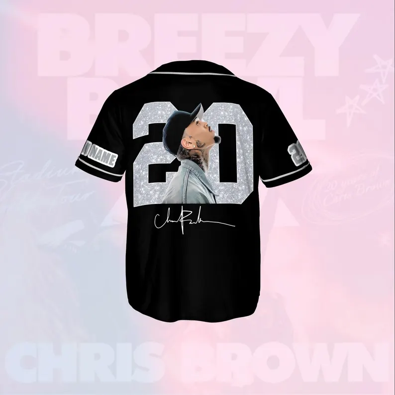 Chris Brown Breezy Bowl XX Tour Baseball Jersey