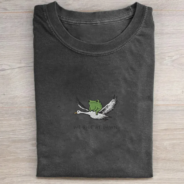 We Ride at Dawn Embroidered T-shirt
