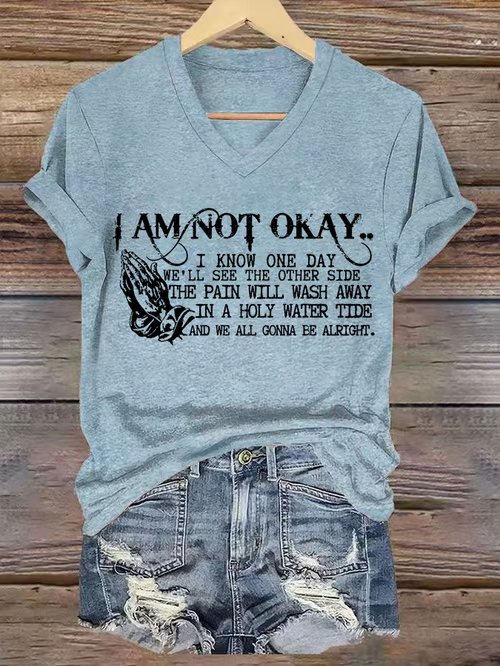 Jelly Roll 'I Am Not Okay' Print Crew Neck T-Shirts
