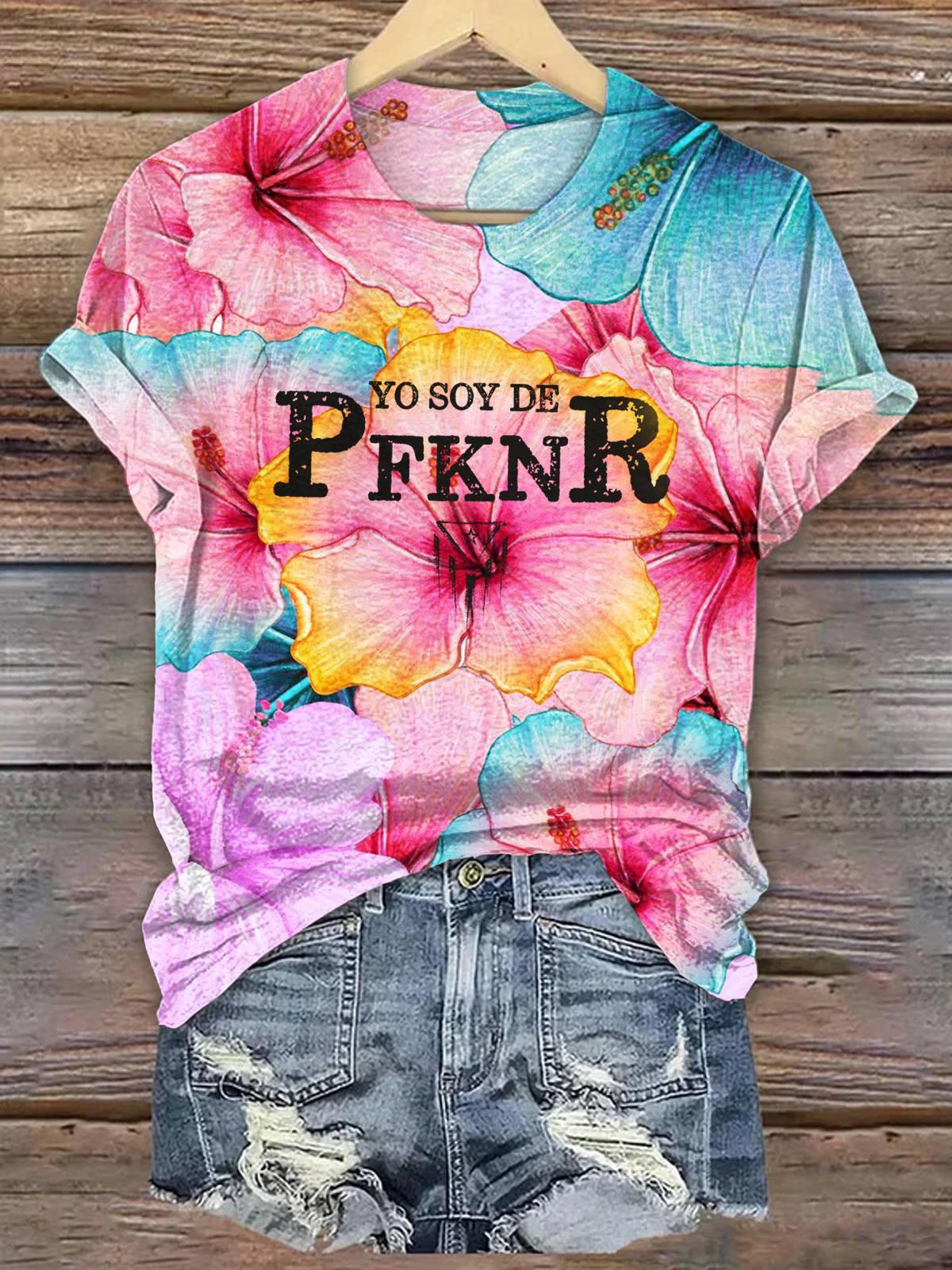 Puerto Rico Crew Neck Printed T-Shirt（Best Seller）