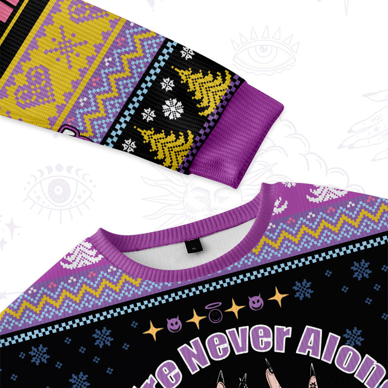 Purplehecate You're Never Alone If You Have Demons Ugly Christmas Sweatshirts
