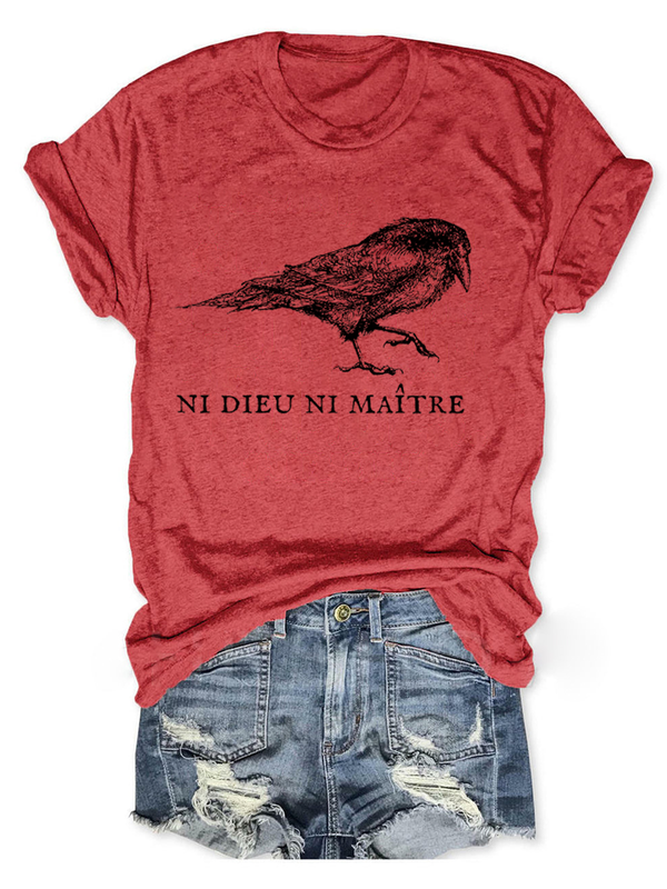 Ni Dieu Ni Maître Crew Neck T-shirts