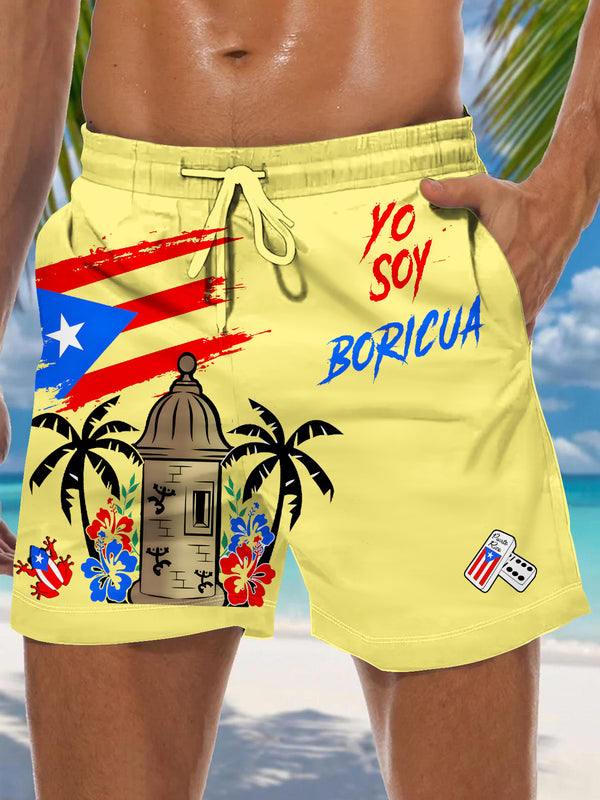 Puerto Rico Men's Print Pocket Shorts