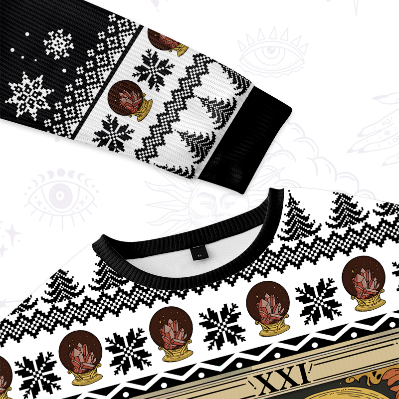 Purplehecate The Reader Tarot Ugly Christmas Sweatshirts