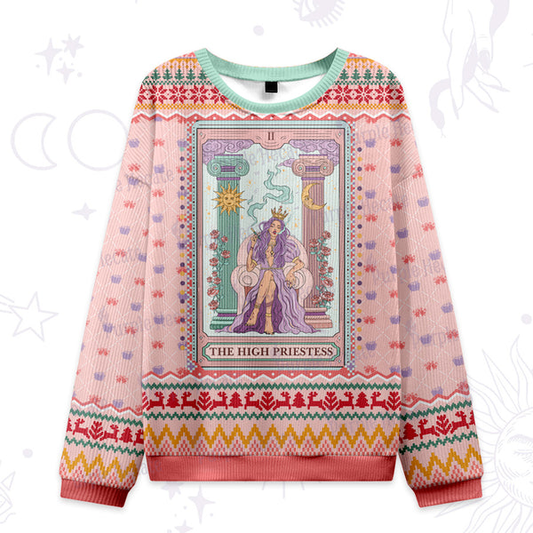 Purplehecate The High Priestess Tarot Card Ugly Christmas Sweatshirts