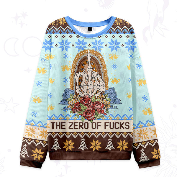 Purplehecate The Zero of Fucks Sacred Bloom Ugly Christmas Sweatshirts