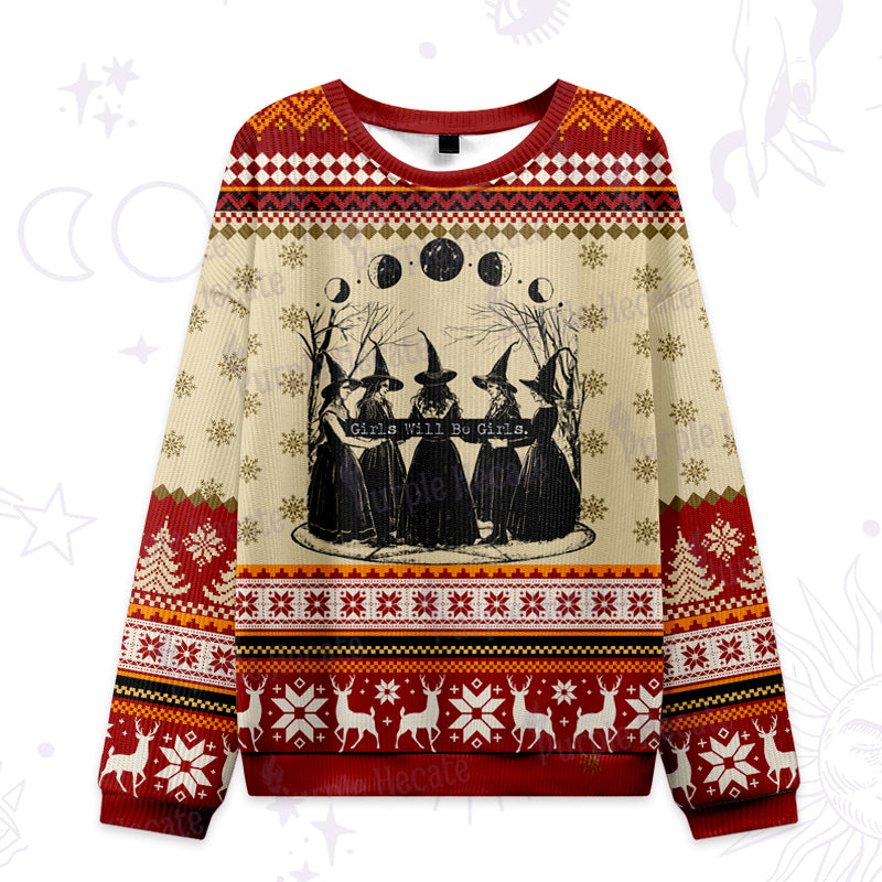 Purplehecate Support Your Local Coven Ugly Christmas Sweatshirts