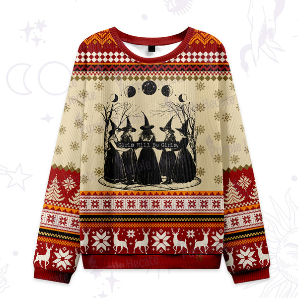 Purplehecate Support Your Local Coven Ugly Christmas Sweatshirts