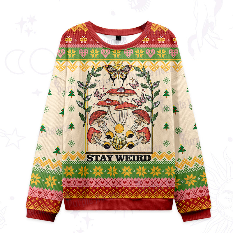 Purplehecate Stay Weird Ugly Christmas Sweatshirts