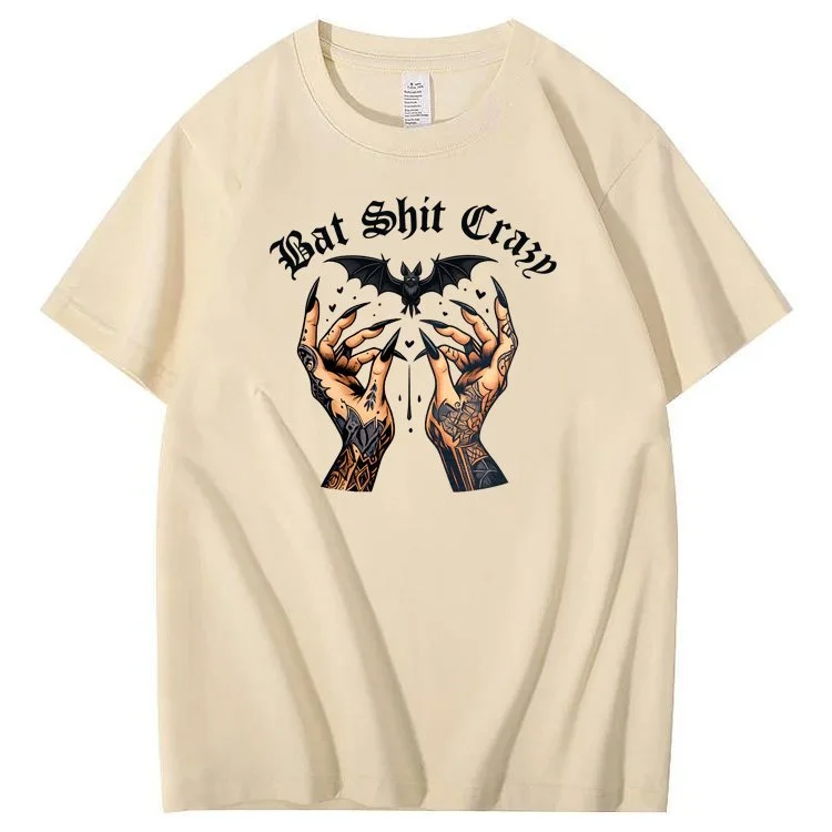 Bat Shit Crazy Pattern100% Cotton T-Shirt