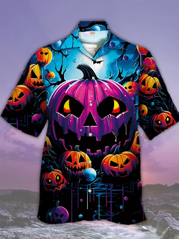 Retro Fun Halloween Holiday Short Sleeve Shirt