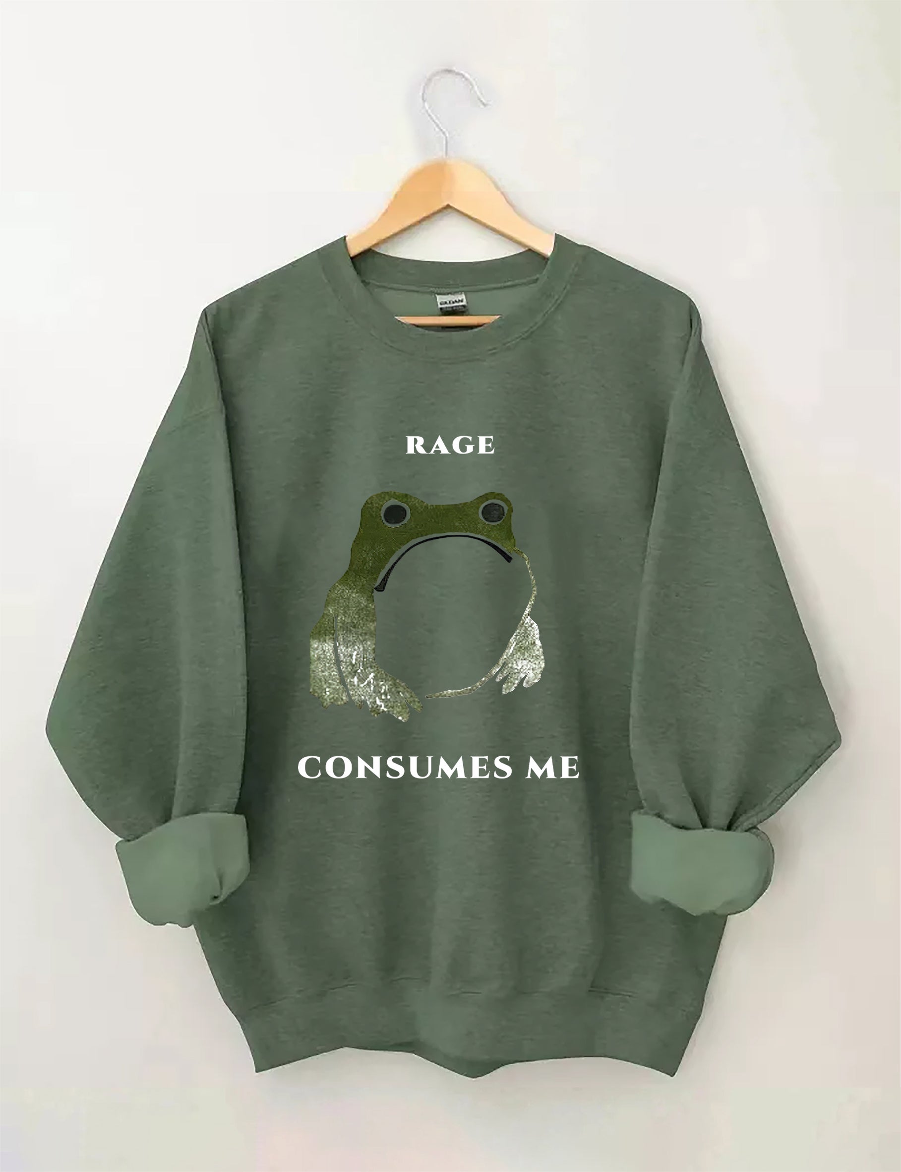 Rage Consumes Me Frog Sweatshirt