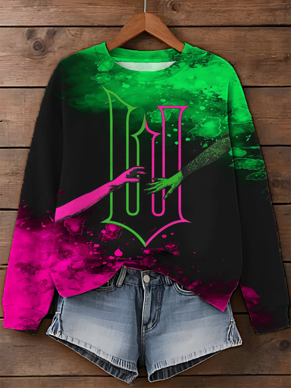 Movie Inspired Witch & Princess Gradient Sweatshirt