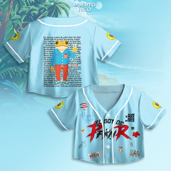 Puerto Rico cropped baseball jersey