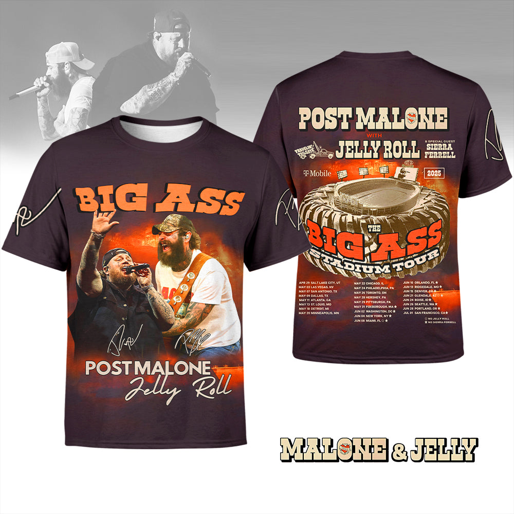 Malone And Jelly Crew Neck T-shirt (Best Seller)