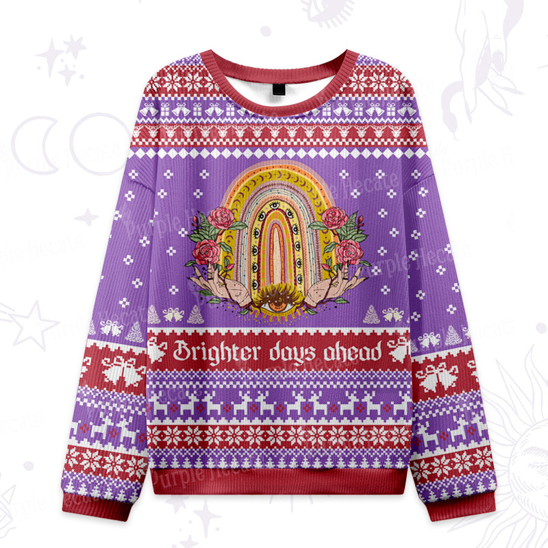 Purplehecate Brighten Days Ahead Ugly Christmas Sweatshirts