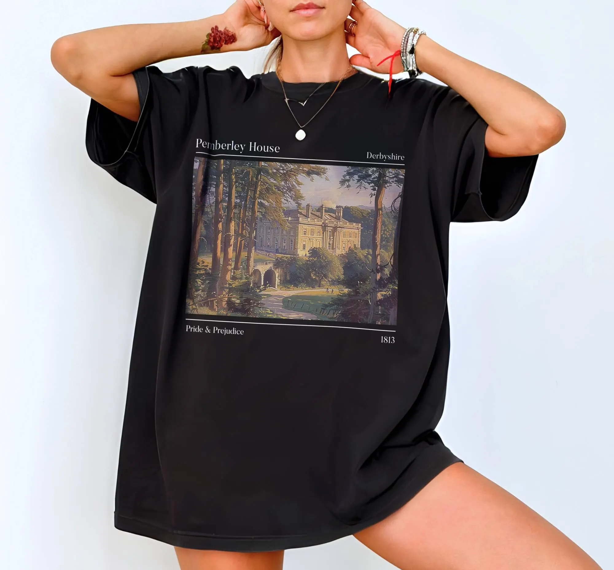 Pride and prejudice Pemberley House Comfort Colors Shirt