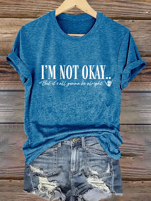 Jelly Roll 'I Am Not Okay' Print Crew Neck T-Shirt