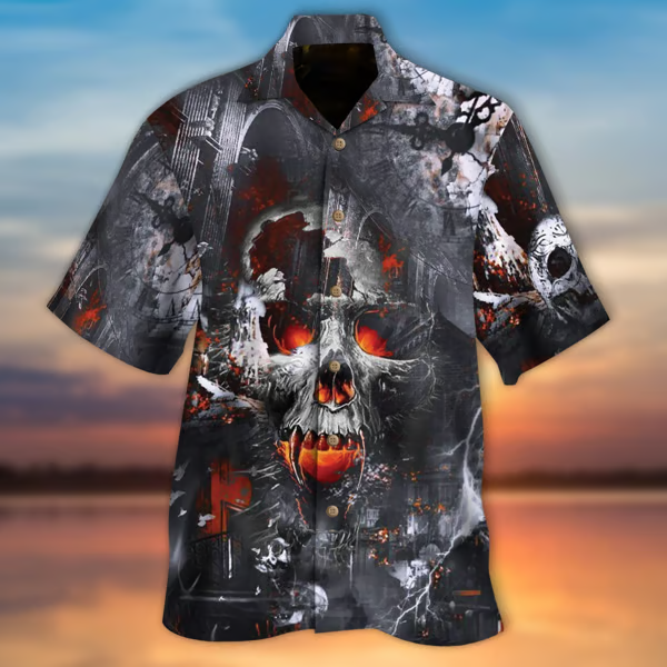 Men's Halloween Fun Horror Lapel Shirt