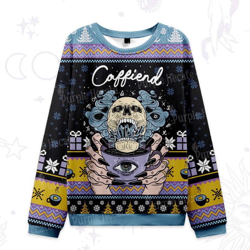 Purplehecate Caffiend Ugly Christmas Sweatshirts