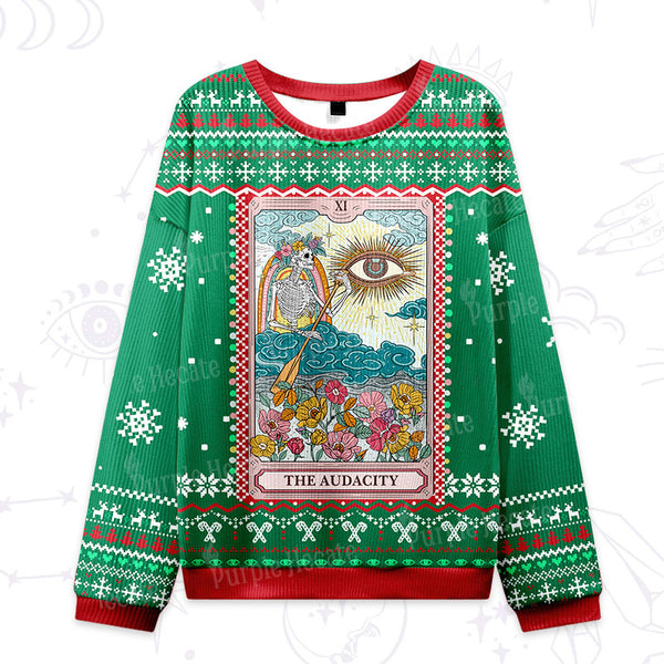 Purplehecate The Audacity Tarot Ugly Christmas Sweatshirts