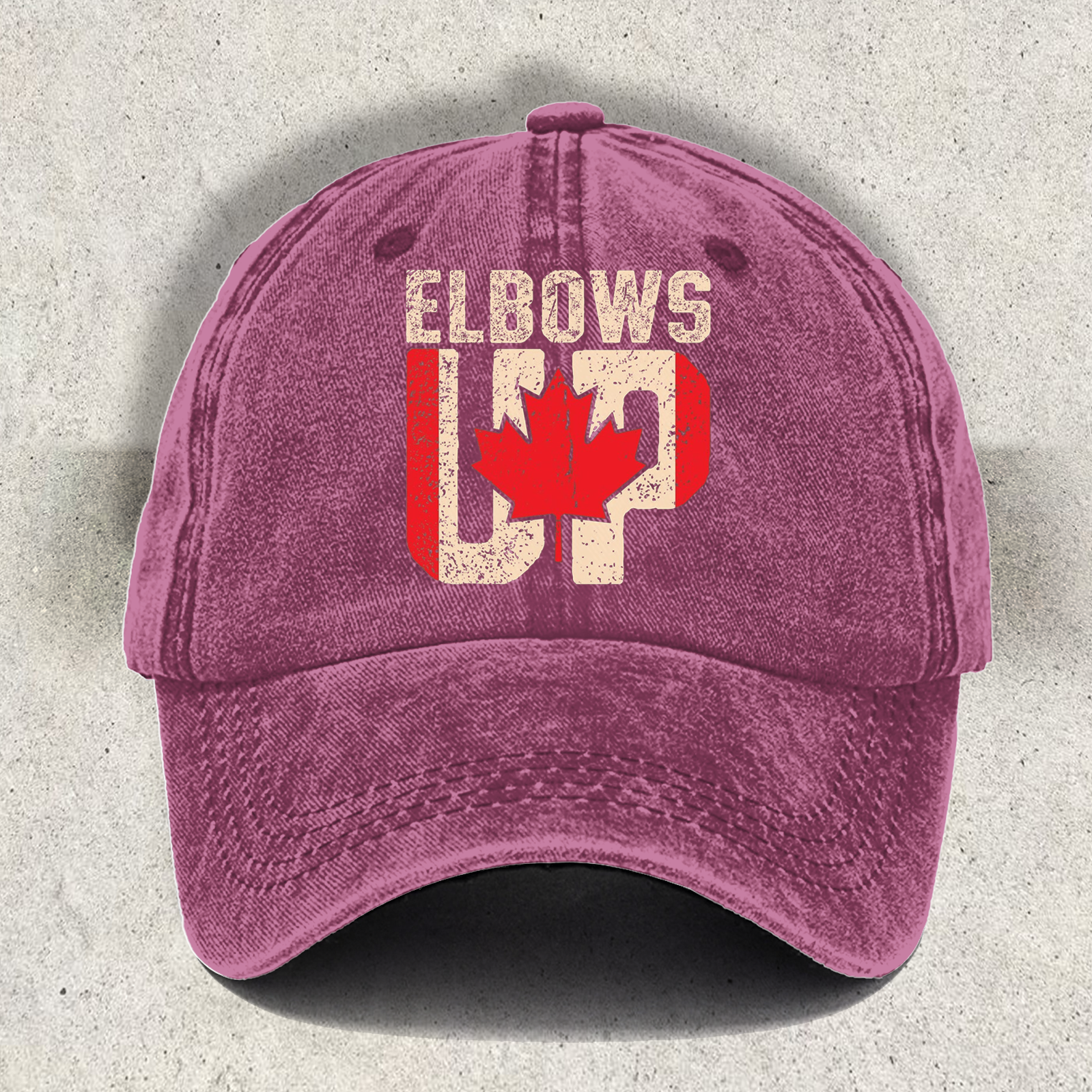Elbows Up Printed Baseball Cap