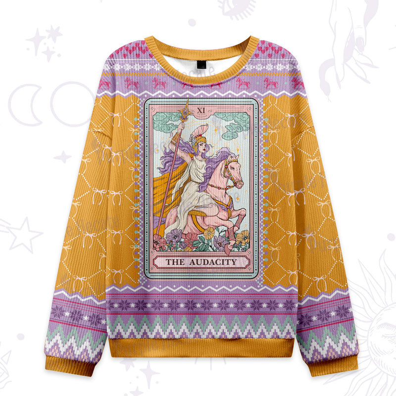 Purplehecate The Audacity Tarot Card Ugly Christmas Sweatshirts