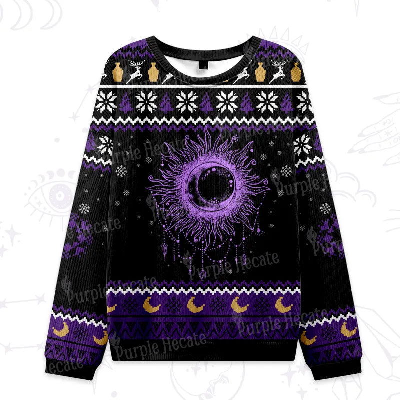 Purplehecate Starry Eye Ugly Christmas Sweatshirts