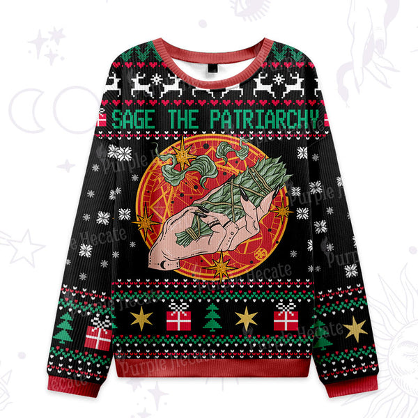 Purplehecate Sage The Patriarchy Ugly Christmas Sweatshirts