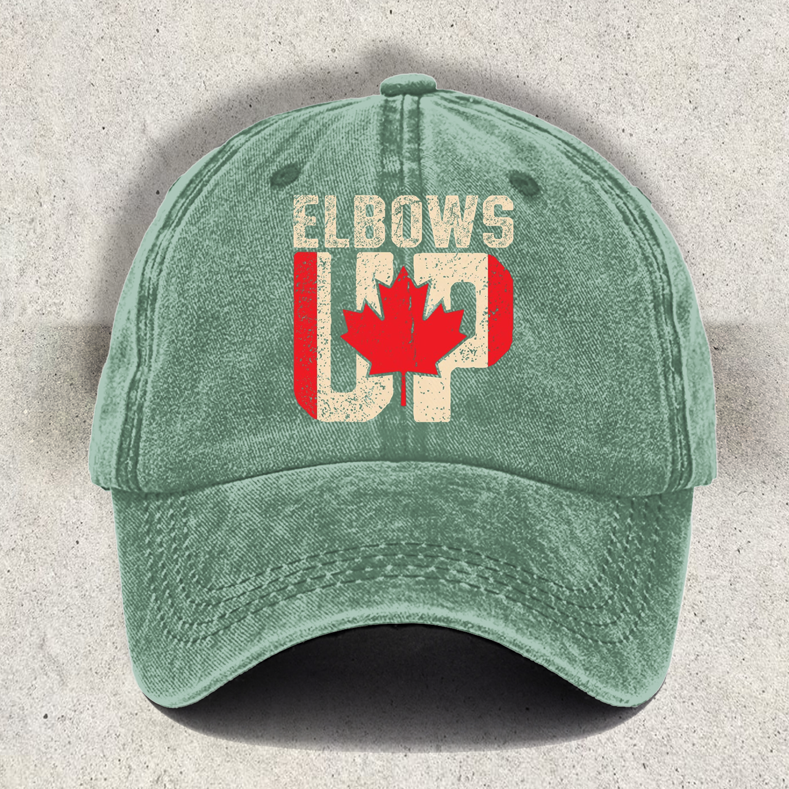 Elbows Up Printed Baseball Cap